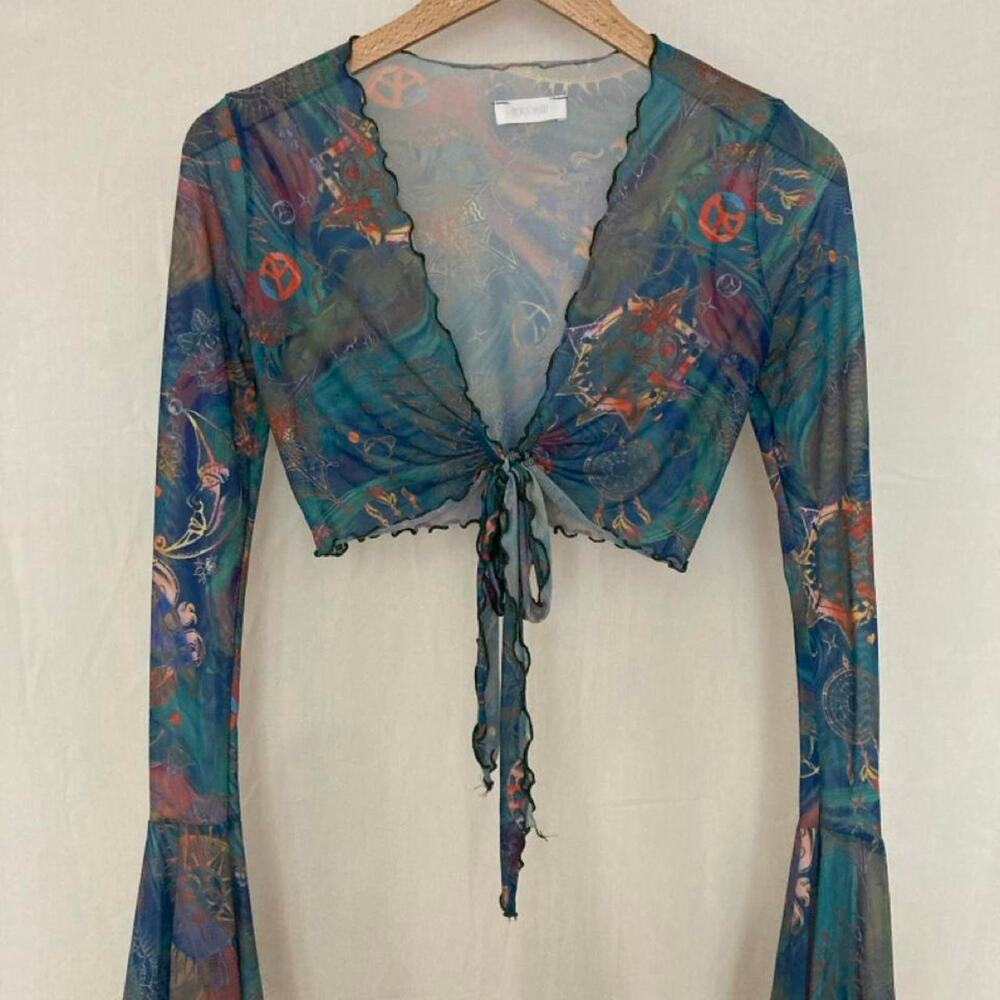 Black bead multi color printed